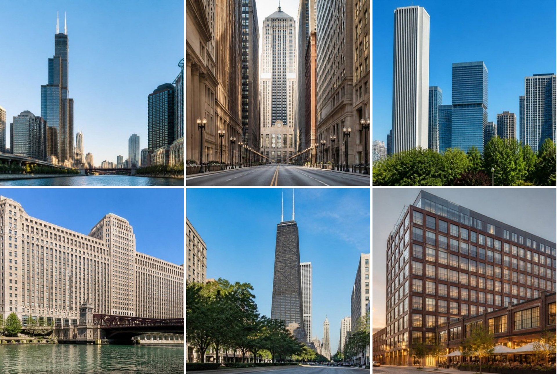 Chicago CBD office submarkets: West Loop, Central Loop, East Loop, River North, North Michigan Avenue, and Fulton Market